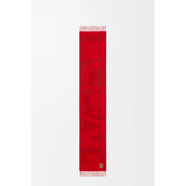 Scarf in Cashmere, Red and Dark Red - Image 3