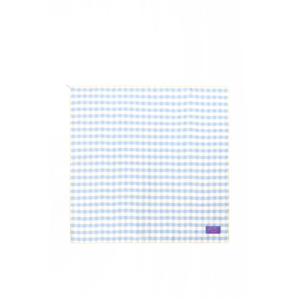 Loewe Scarf in Silk, Light Blue and Yellow | Accessories | Luxury Shoes 