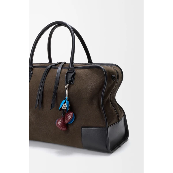 Shell Charm in Calfskin, Blue and Red - Image 5