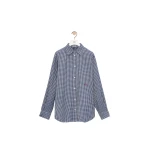 Loewe Shirt in Silk, Blue and White | Tops | Luxury Shoes 