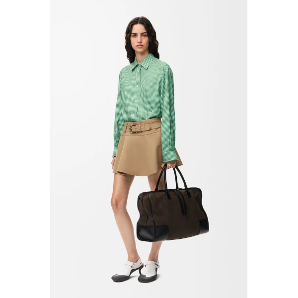 Shirt in Silk, Green and White - Image 2
