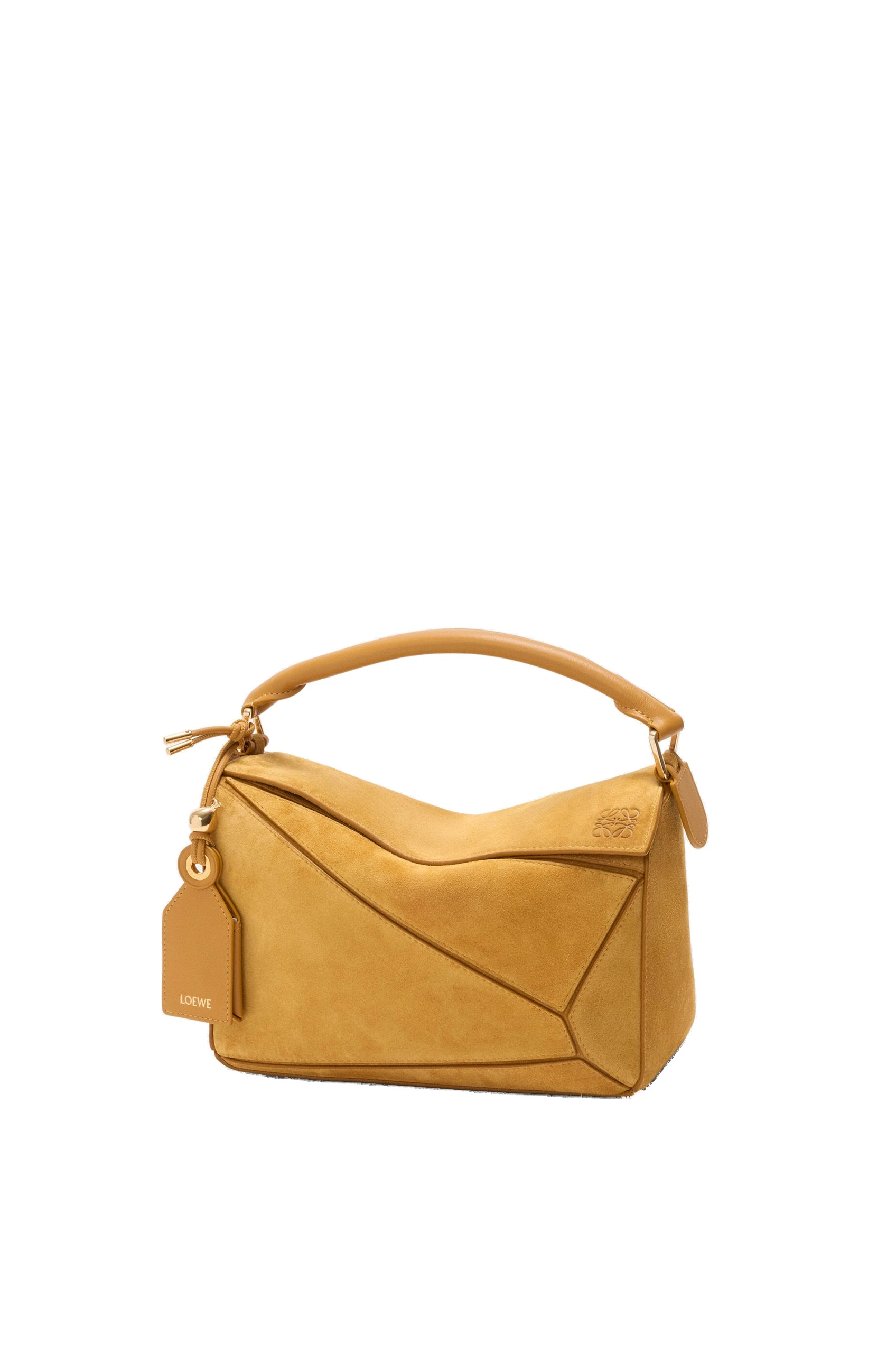 Loewe Small Featherlight Puzzle Bag in Suede, Ochre | Bags | Luxury Shoes Loewe Small Featherlight Puzzle Bag in Suede, Ochre | Bags | Luxury Shoes