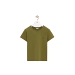 Loewe Small Fit T-Shirt in Cotton, Khaki Green | Tops | Luxury Shoes 