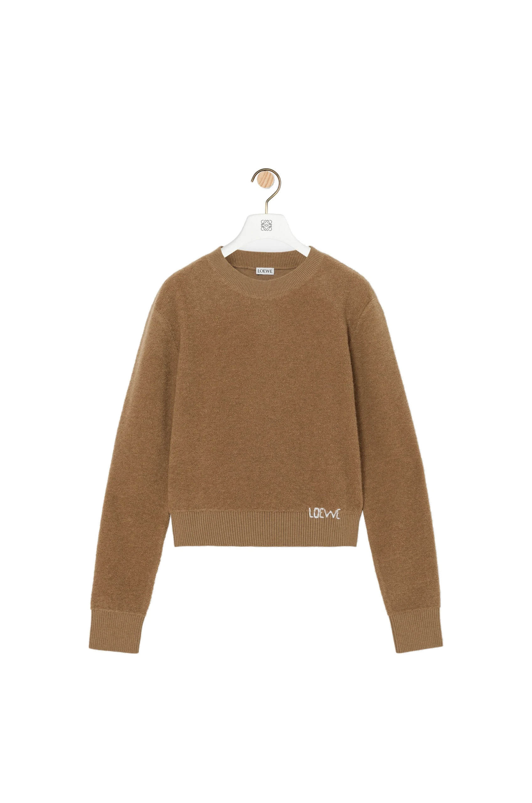 Loewe Sweater in Wool, Camel | Knitwear | Luxury Shoes Loewe Sweater in Wool, Camel | Knitwear | Luxury Shoes