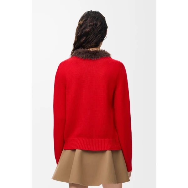 Sweater in Wool, Red - Image 4