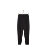 Loewe Tapered Trousers in Wool, Black | Pants | Luxury Shoes 