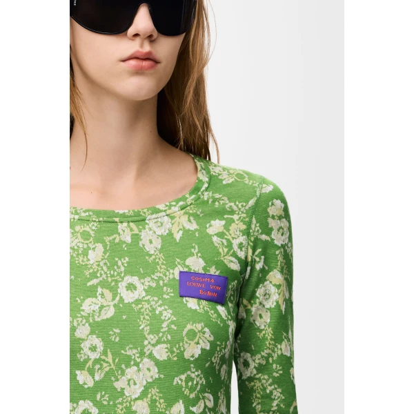 Top in Cotton, Green - Image 5