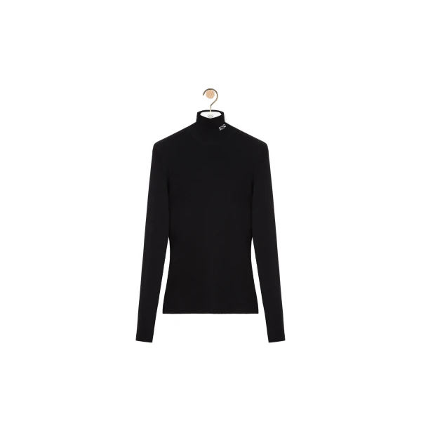 Top in Viscose Blend, Black