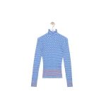 Loewe Top in Viscose Blend, Blue and White | Tops | Luxury Shoes 