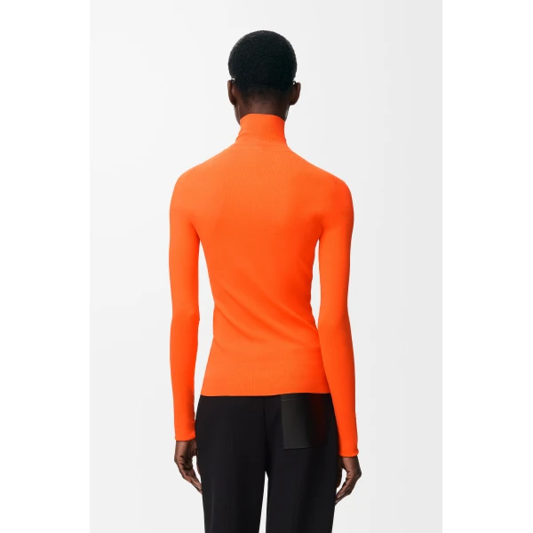 Top in Viscose Blend, Orange - Image 4