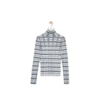 Loewe Top in Viscose Blend, White and Navy | Tops | Luxury Shoes 