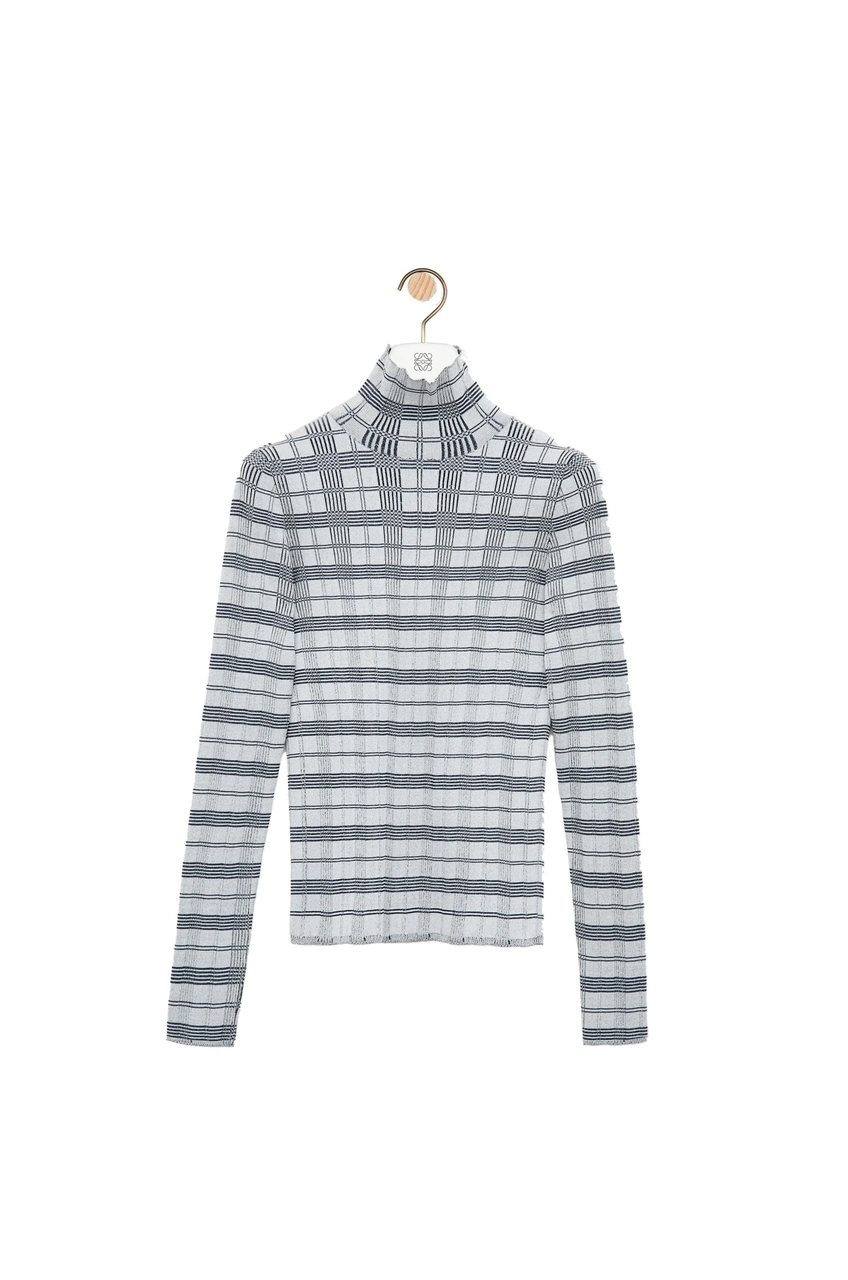 Loewe Top in Viscose Blend, White and Navy | Tops | Luxury Shoes Loewe Top in Viscose Blend, White and Navy | Tops | Luxury Shoes