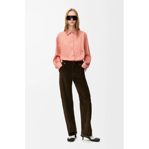 Trousers in Cotton Corduroy, Brown - Image 2