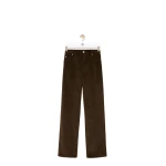 Loewe Trousers in Cotton Corduroy, Brown | Pants | Luxury Shoes 