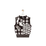 Loewe Vest in Wool, Ecru and Brown | Knitwear | Luxury Shoes 