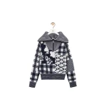 Loewe Zip-up Sweater in Wool, Navy and White | Knitwear | Luxury Shoes 