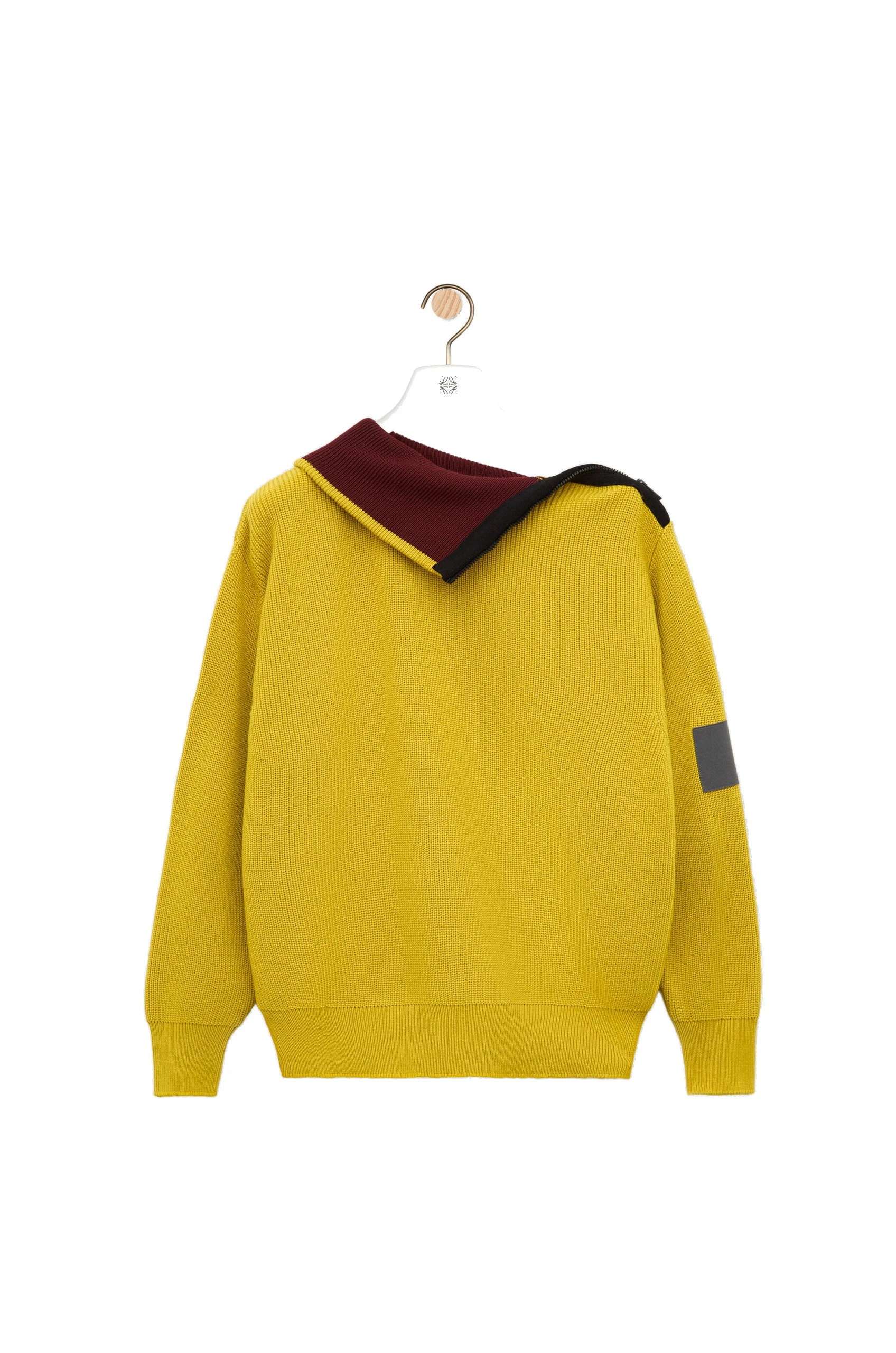 Loewe Zip-up Sweater in Wool, Olive Green | Knitwear | Luxury Shoes Loewe Zip-up Sweater in Wool, Olive Green | Knitwear | Luxury Shoes