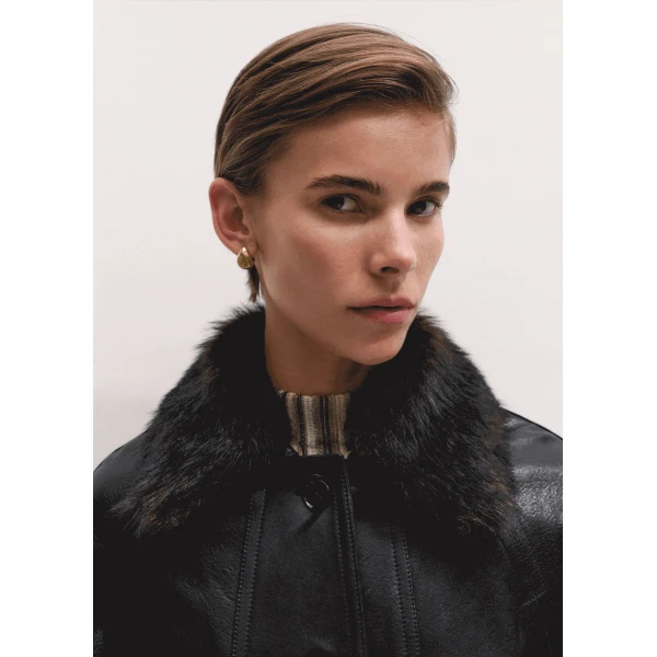 ME+EM 2-in-1 Luxe Swing Mac in Black Brown, view 3 | Coats | Luxury Shoes 