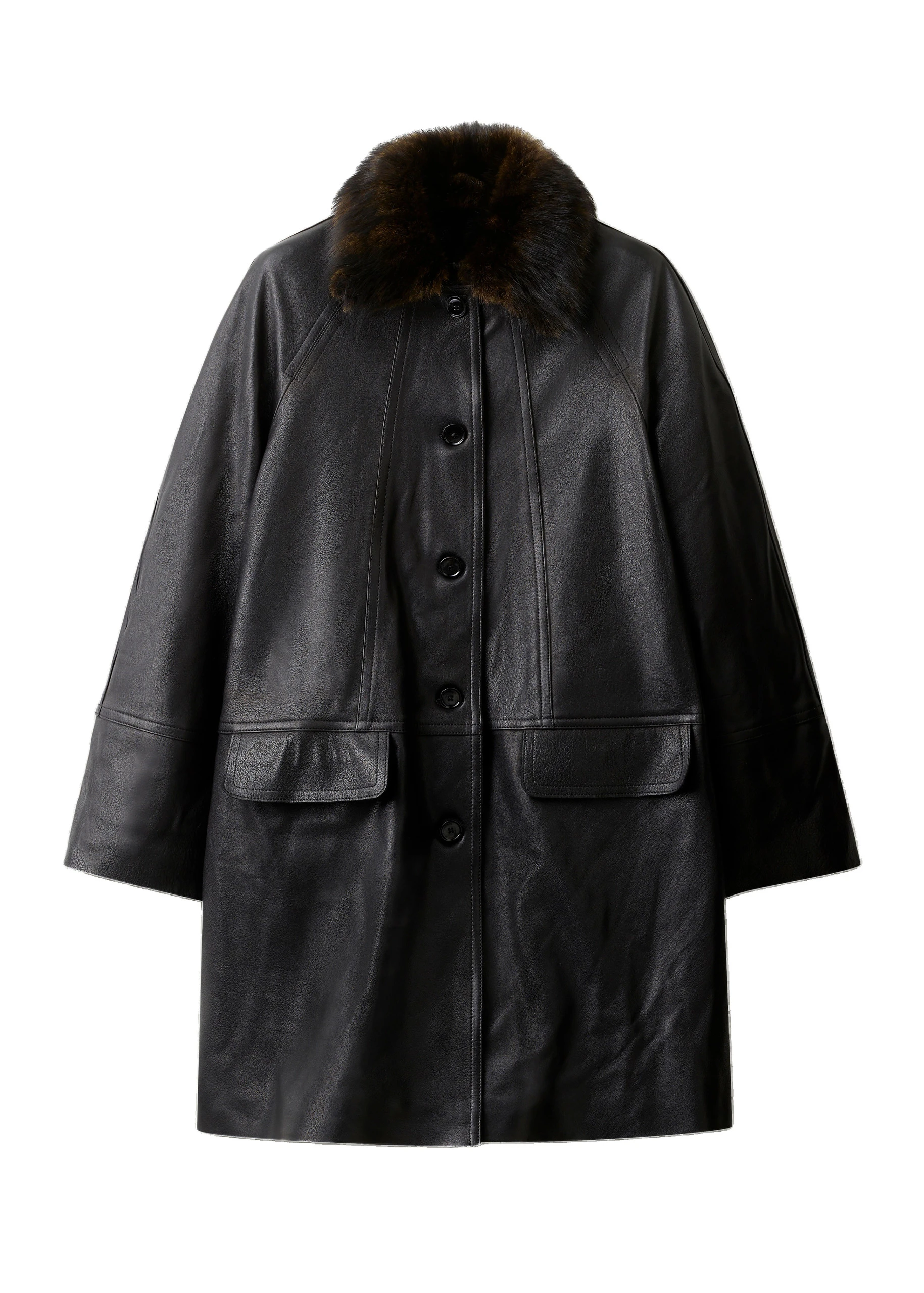 ME+EM 2-in-1 Luxe Swing Mac in Black Brown ME+EM 2-in-1 Luxe Swing Mac in Black Brown | Coats | Luxury Shoes