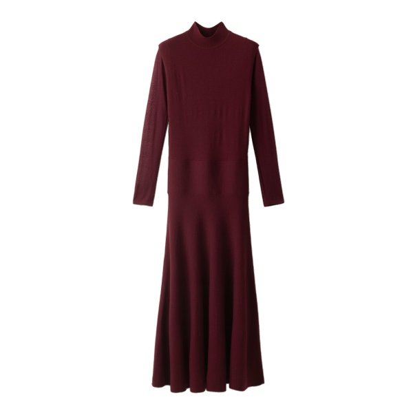 ME+EM 2-in-1 Maxi Dress in Barolo Red