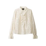 ME+EM 2-in-1 Ruffle Blouse in Light Cream