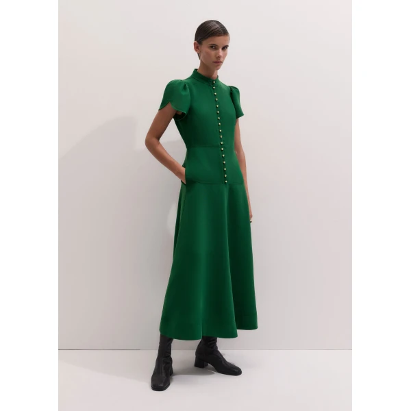 ME+EM A-Line Maxi Dress in Eden Green