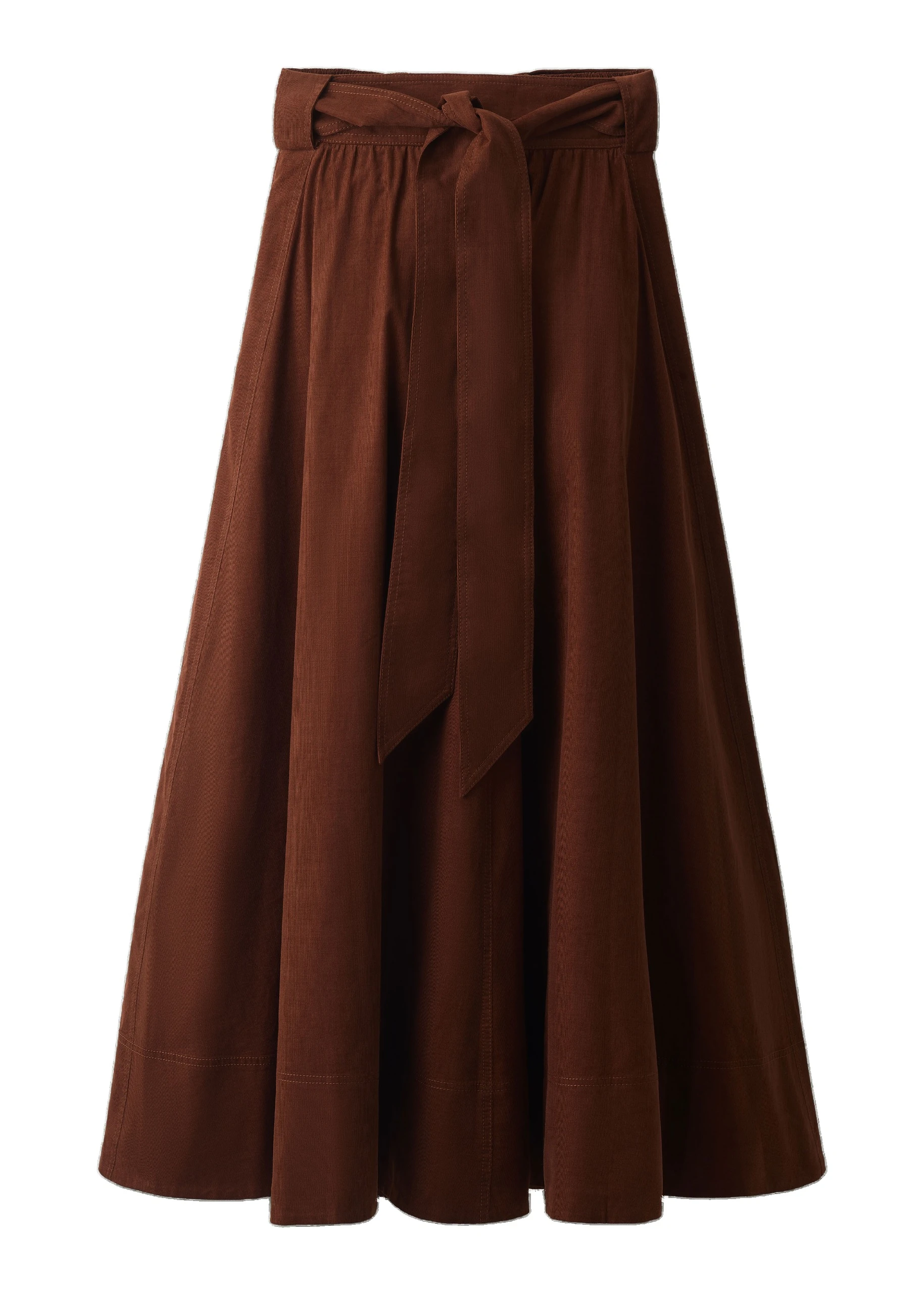 ME+EM A-Line Maxi Skirt in Deep Pecan Brown | Skirts | Luxury Shoes ME+EM A-Line Maxi Skirt in Deep Pecan Brown
