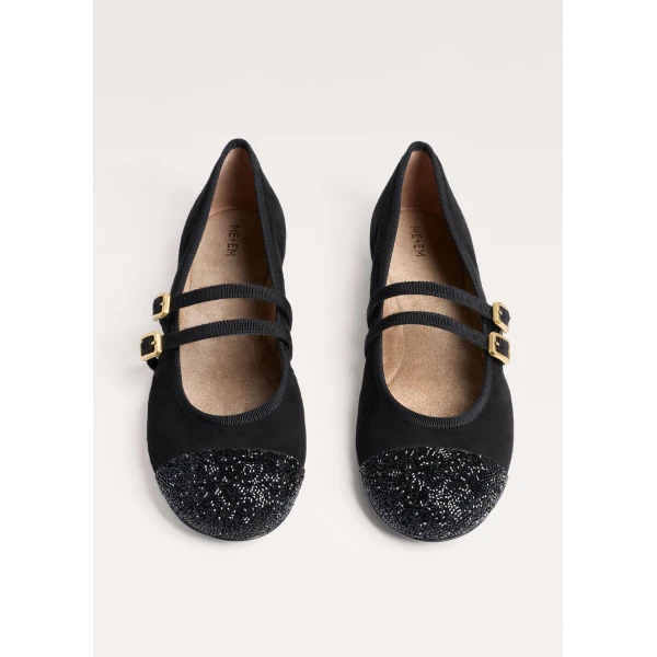 ME+EM AM-PM Ballet Flat in Black, view 4 | Flats | Luxury Shoes 