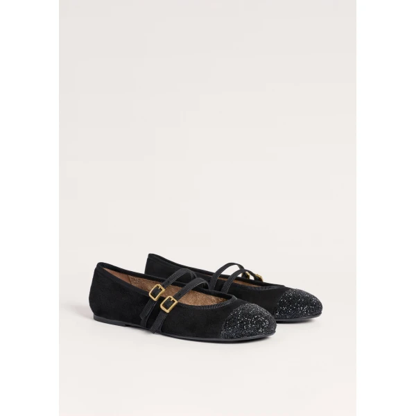 ME+EM AM-PM Ballet Flat in Black, view 5 | Flats | Luxury Shoes 