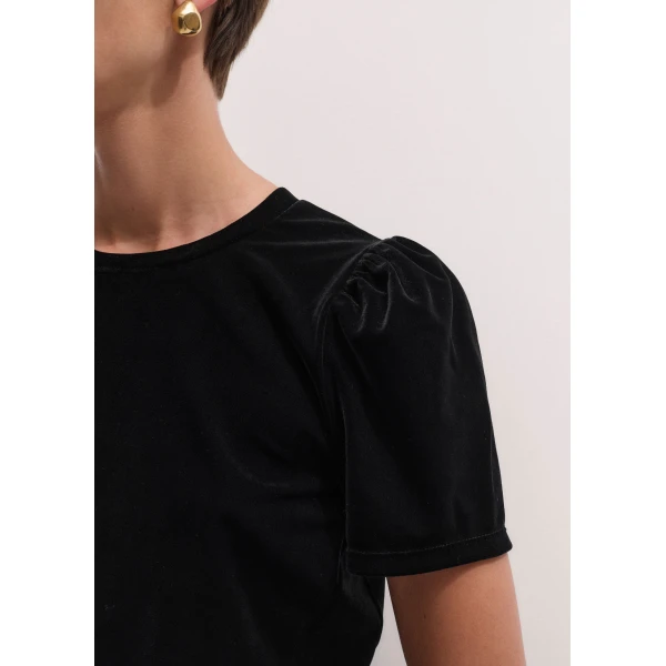 ME+EM AM-PM Fluid Tee in Black, view 3 | T-shirts | Luxury Shoes 