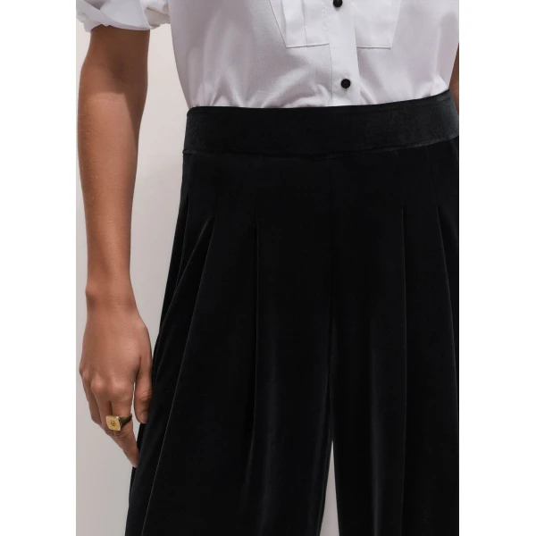 ME+EM AM-PM Wide-Leg Trouser in Black, view 3 | Wide leg pants | Luxury Shoes 