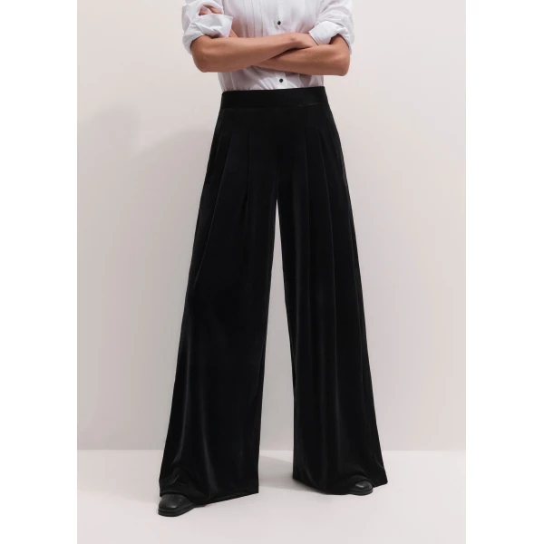 ME+EM AM-PM Wide-Leg Trouser in Black, view 4 | Wide leg pants | Luxury Shoes 