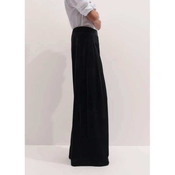 ME+EM AM-PM Wide-Leg Trouser in Black, view 5 | Wide leg pants | Luxury Shoes 