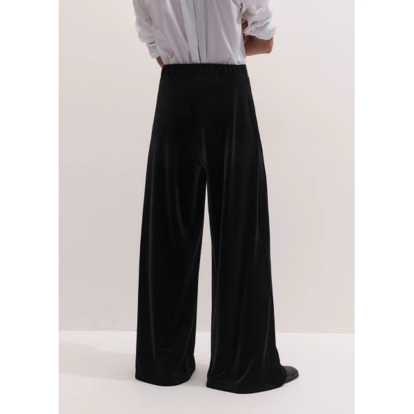 ME+EM AM-PM Wide-Leg Trouser in Black, view 6 | Wide leg pants | Luxury Shoes 