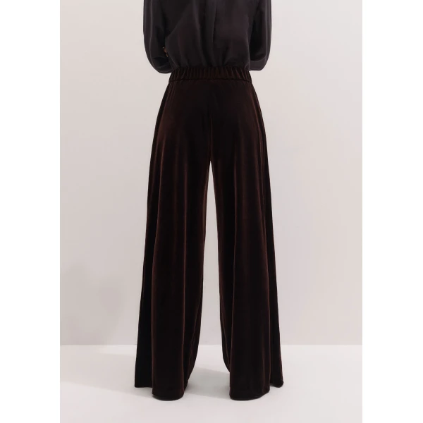 ME+EM AM-PM Wide-Leg Trouser in Dark Chocolate, view 6 | Wide leg pants | Luxury Shoes 