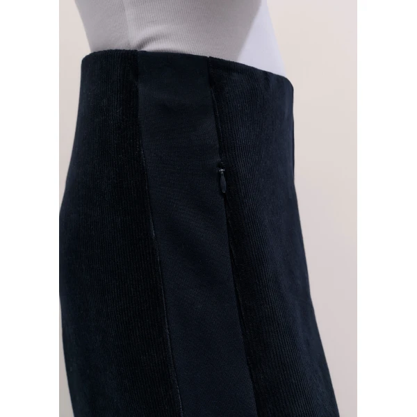 ME+EM AM-PM Wide-Leg Trouser in Navy, view 3 | Wide leg pants | Luxury Shoes 