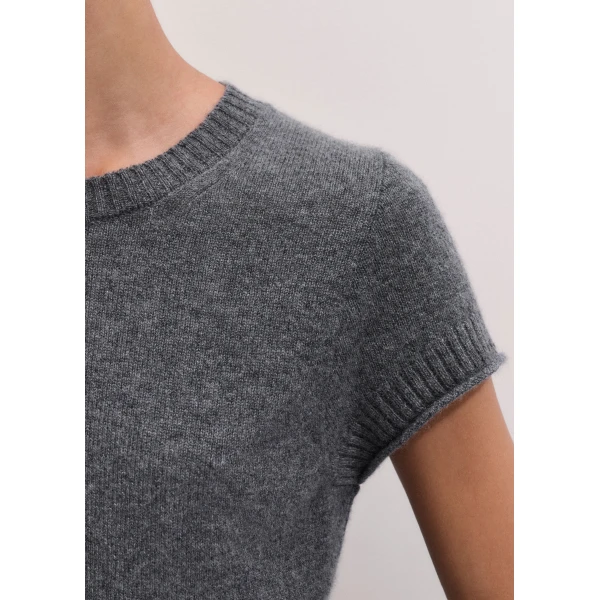 ME+EM Baby Tee in Mid Grey Mélange