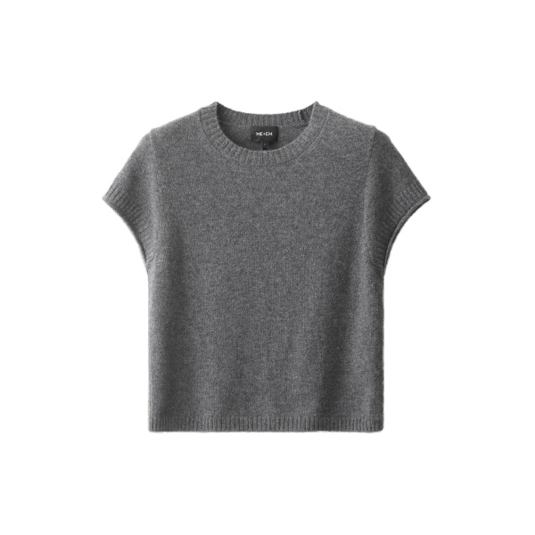 ME+EM Baby Tee in Mid Grey Mélange