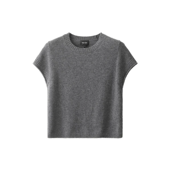 ME+EM Baby Tee in Mid Grey Mélange