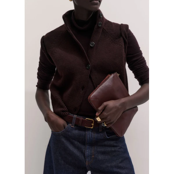 ME+EM Barely There Jumper in Port Brown