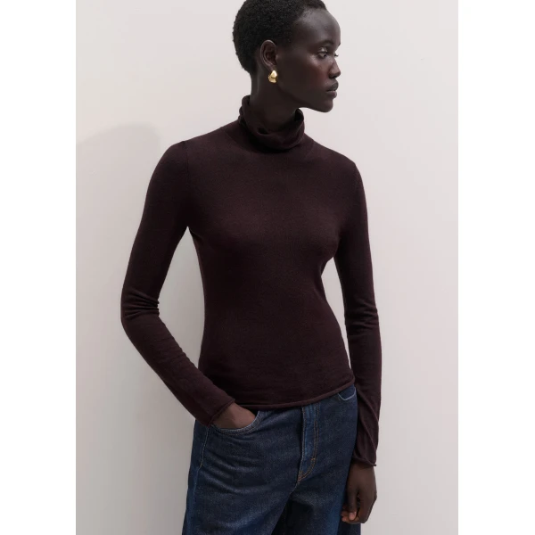ME+EM Barely There Jumper in Port Brown