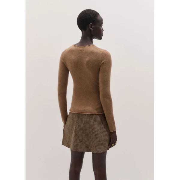 ME+EM Barely There Top in Deep Camel