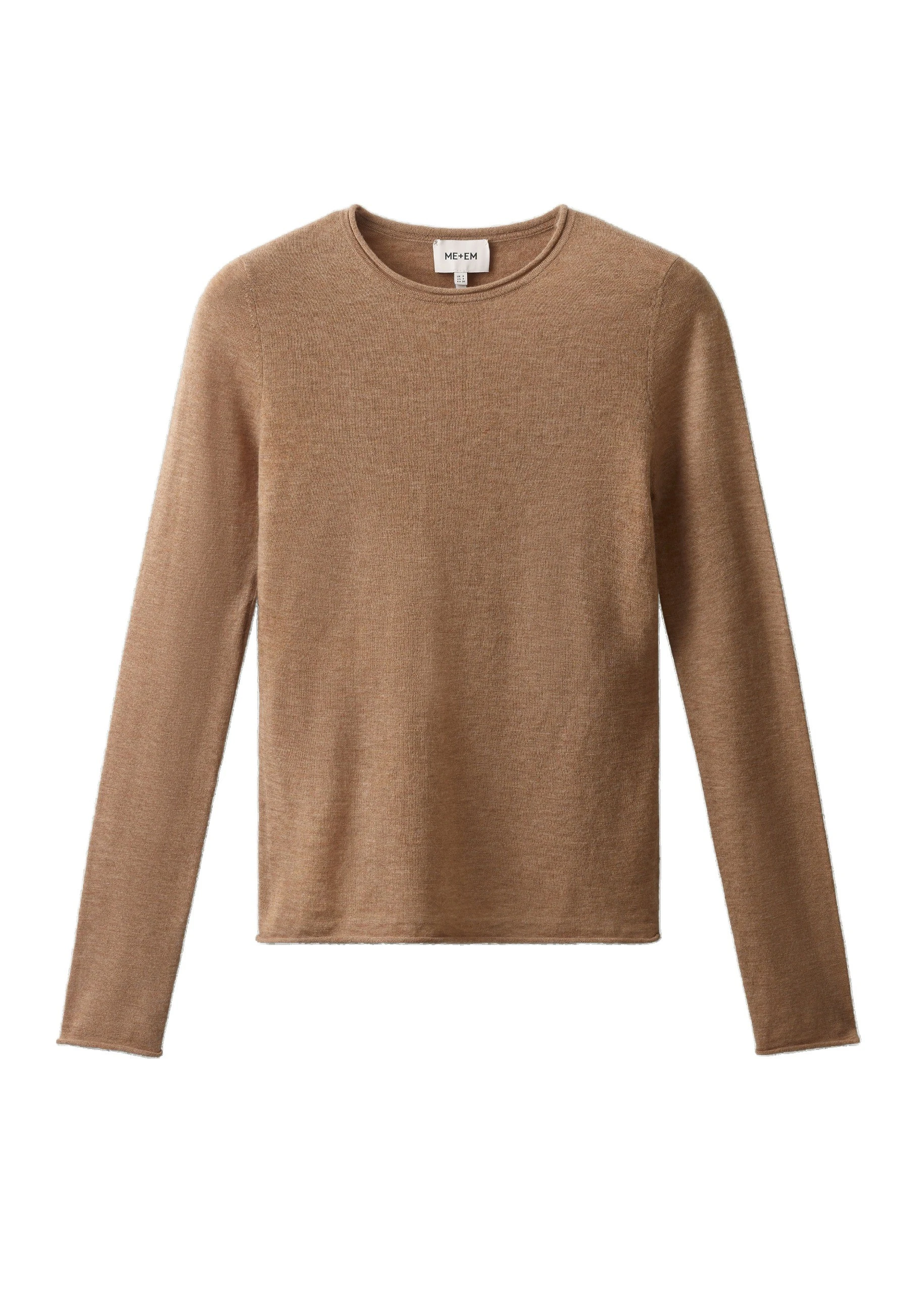 ME+EM Barely There Top in Deep Camel | Knitwear | Luxury Shoes ME+EM Barely There Top in Deep Camel