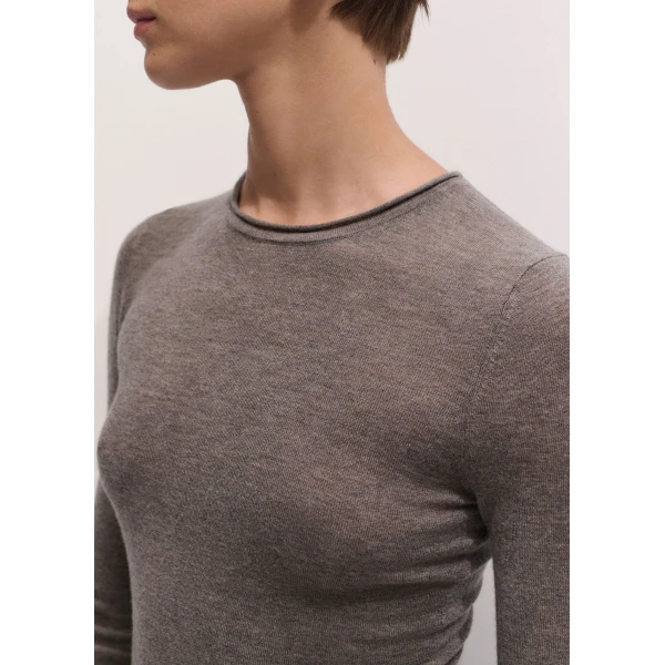 ME+EM Barely There Top in Heather Brown