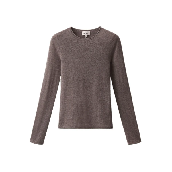 ME+EM Barely There Top in Heather Brown