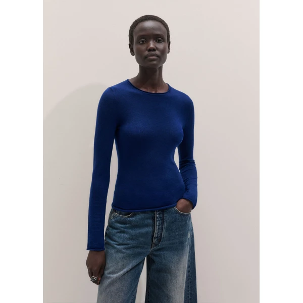 ME+EM Barely There Top in Jewel Blue