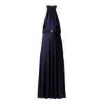 ME+EM Belted Full-Length Dress in Evening Navy
