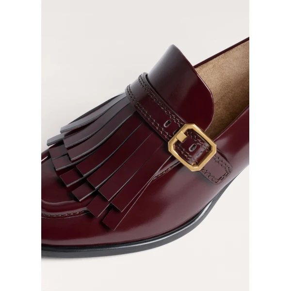 ME+EM Block Heel Loafer in Port Brown