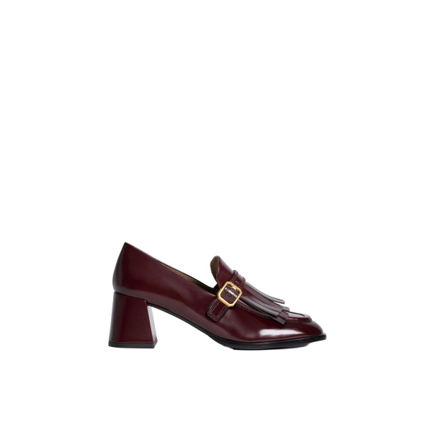 ME+EM Block Heel Loafer in Port Brown