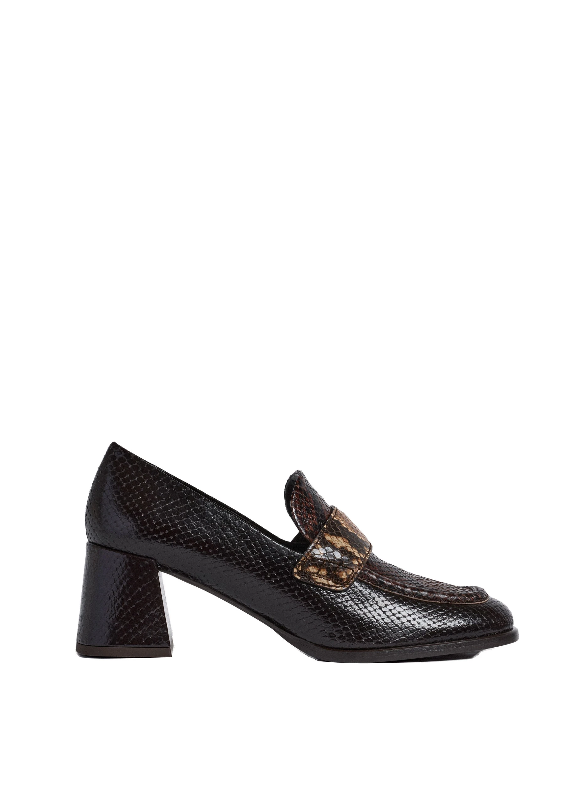 ME+EM Block Heel Loafer in Tan/Chocolate ME+EM Block Heel Loafer in Tan/Chocolate | Heels | Luxury Shoes